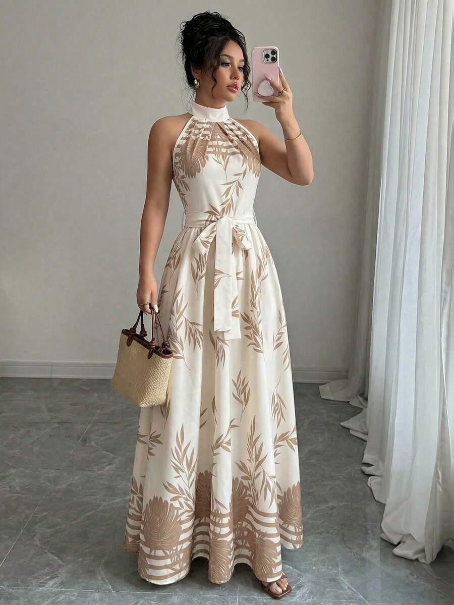 RAFFERIZA MAXI SUKIENKA WIĄZANIE WZÓR S06__L