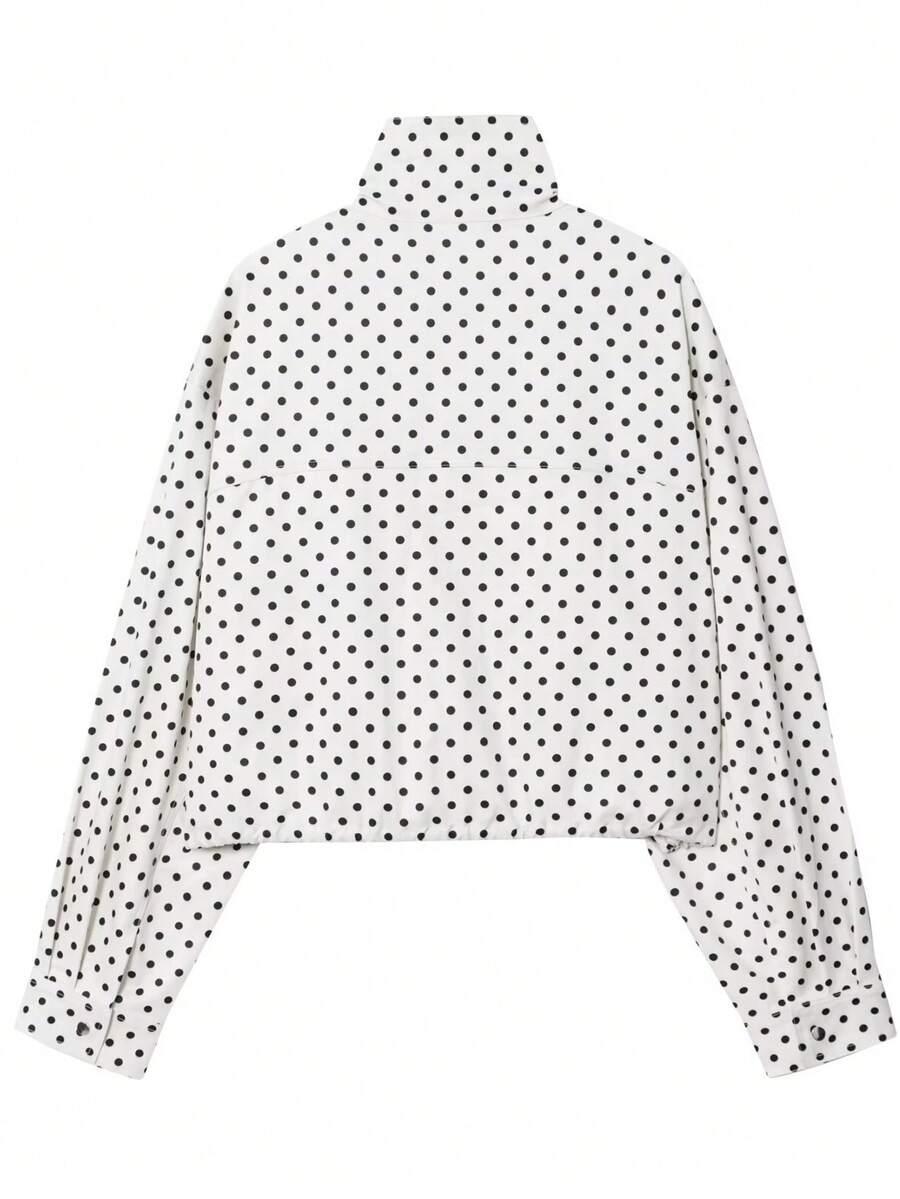 SHEIN BIAŁA KURTKA W GROSZKI S06__L