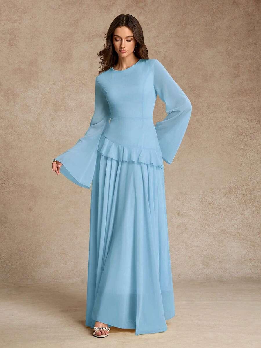 SHEIN NIEBIESKA MAXI SUKIENKA S06__M