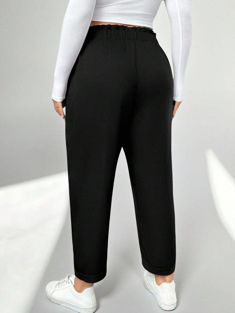 SHEIN CZARNE SPODNIE CASUAL S06__XXL