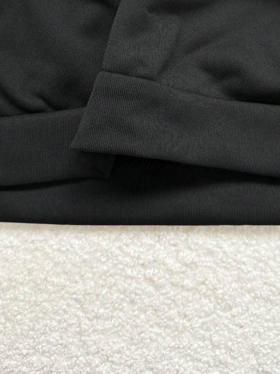 SHEIN CZARNA BLUZA KOŁNIERZYK S06__L