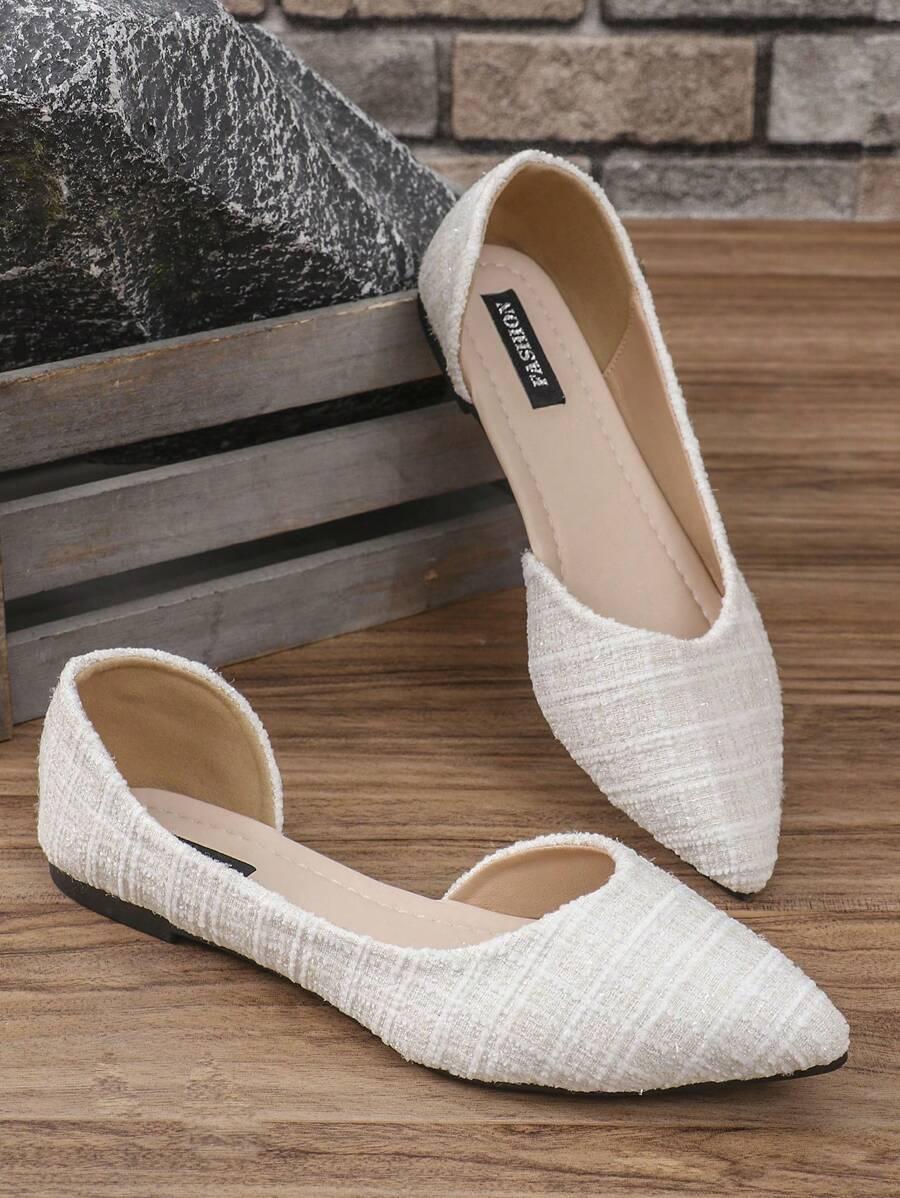 SHEIN BIAŁE BALERINY SZPIC S06__38