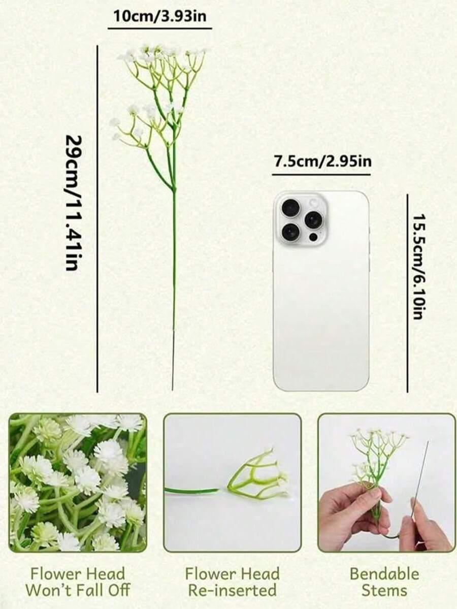 SHEIN BIAŁE SZTUCZNE KWIATY S07__5-PACK
