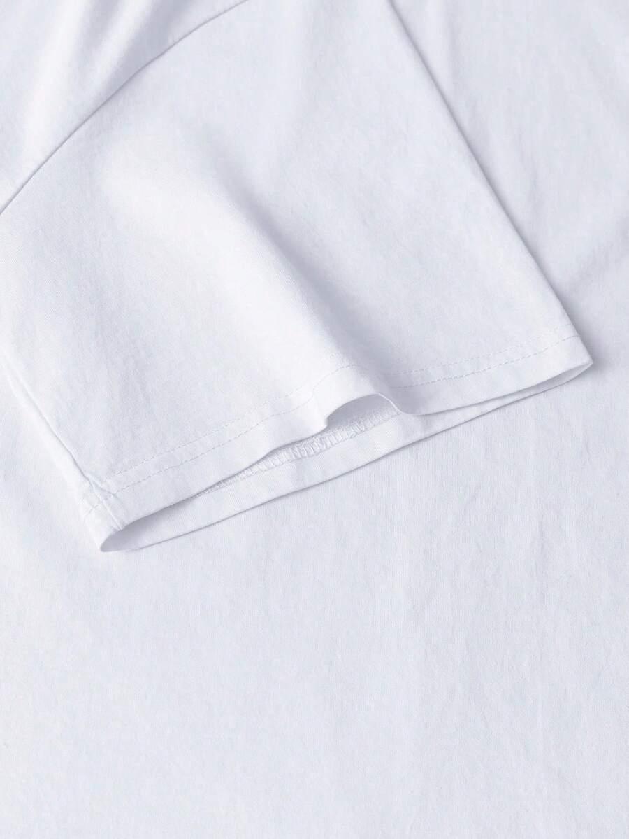 SHEIN BIAŁY T-SHIRT NADRUK CIN CIN PK01__S