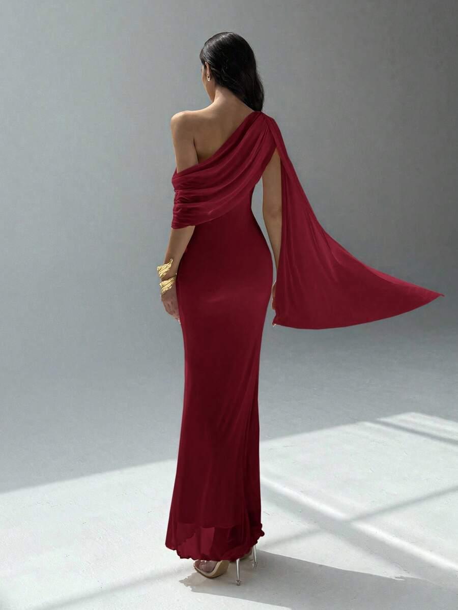 ALORUH CZERWONA MAXI SUKIENKA S06__XS