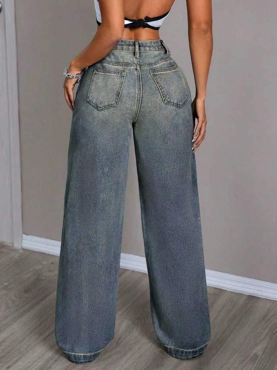 SHEIN NIEBIESKIE SPODNIE JEANS S06__M