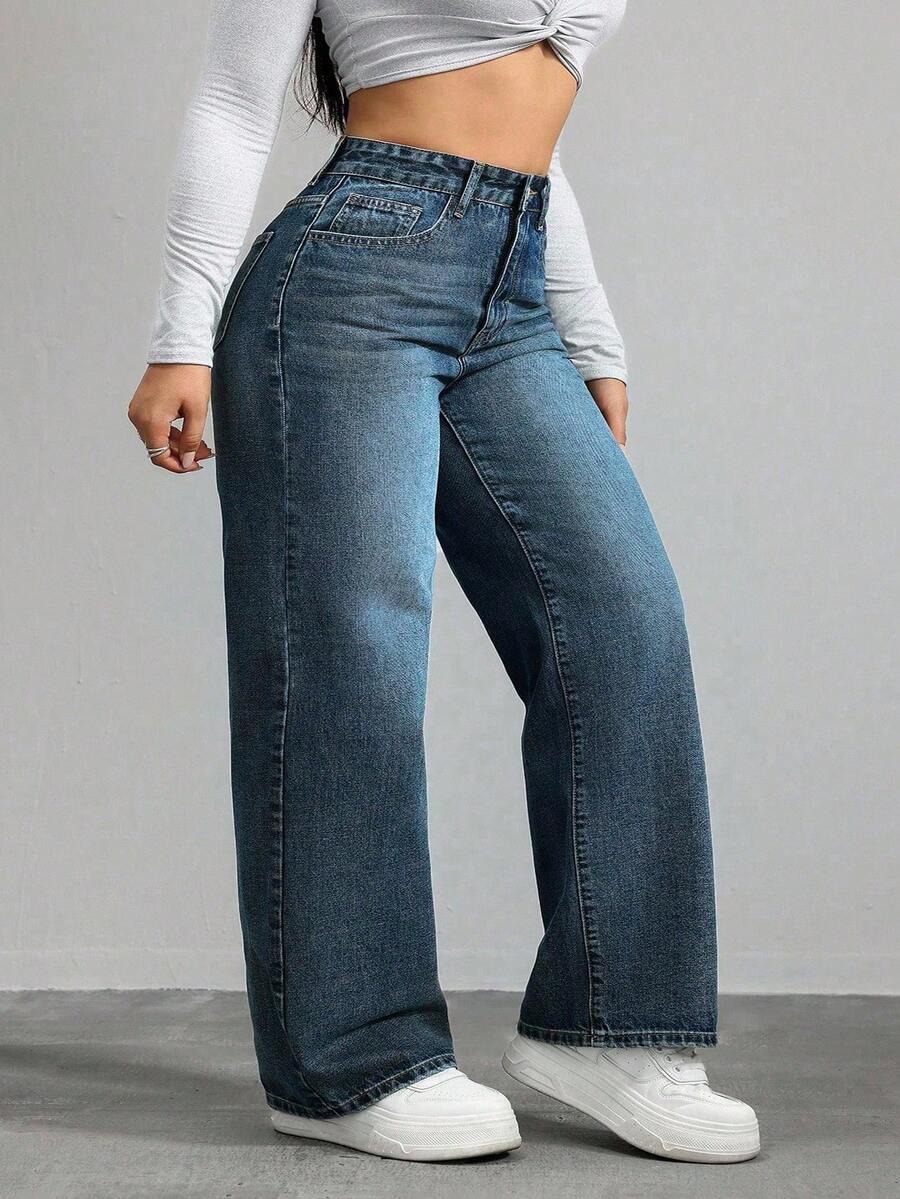 SHEIN NIEBIESKIE SPODNIE JEANS S06__60