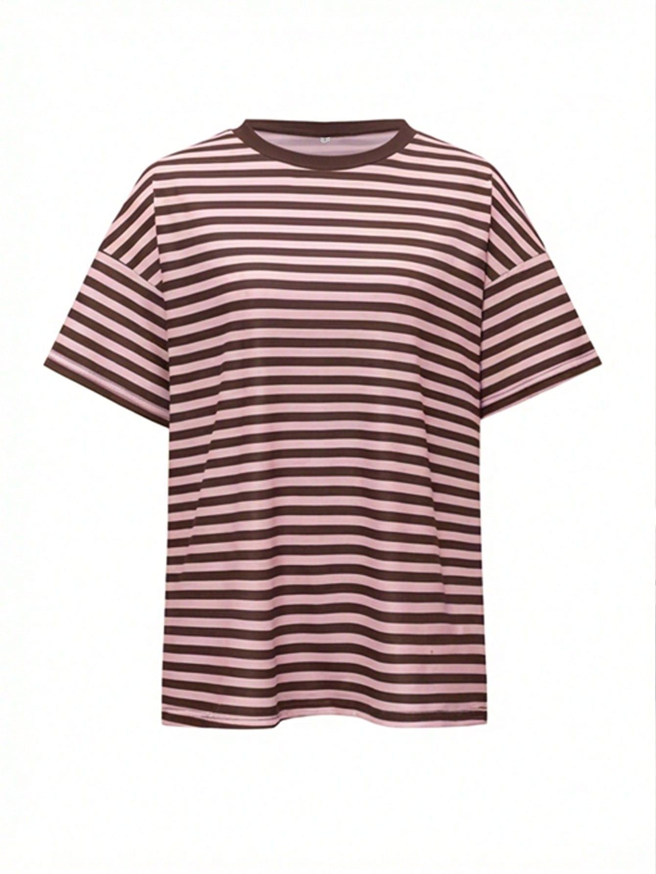 SHEIN T-SHIRT WZÓR PASKI S06__M