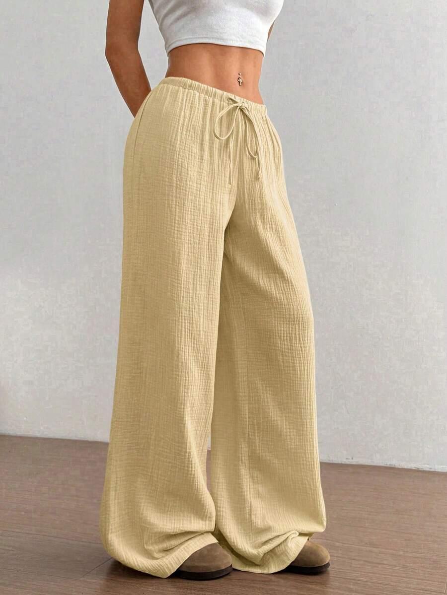FAVEASE ŻÓŁTE BAWEŁNIANE SPODNIE CASUAL S06__XS