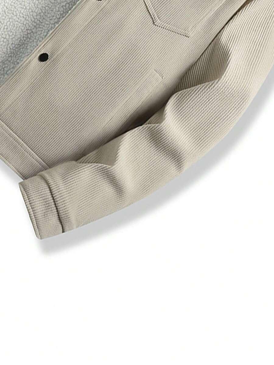 SHEIN OCIEPLANA KURTKA MIŚ ZATRZASK W01__M