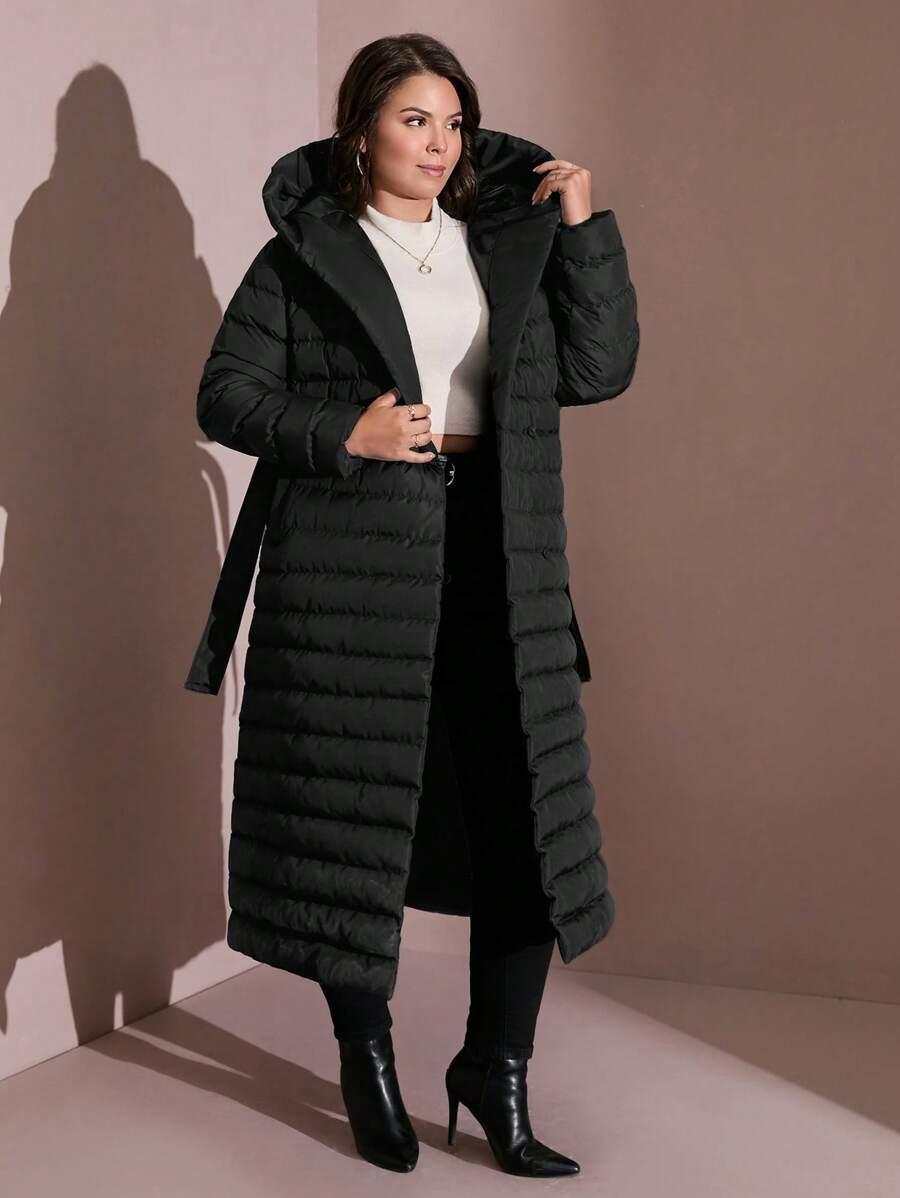 SHEIN PIKOWANA CZARNA KURTKA KAPTUR W01__46