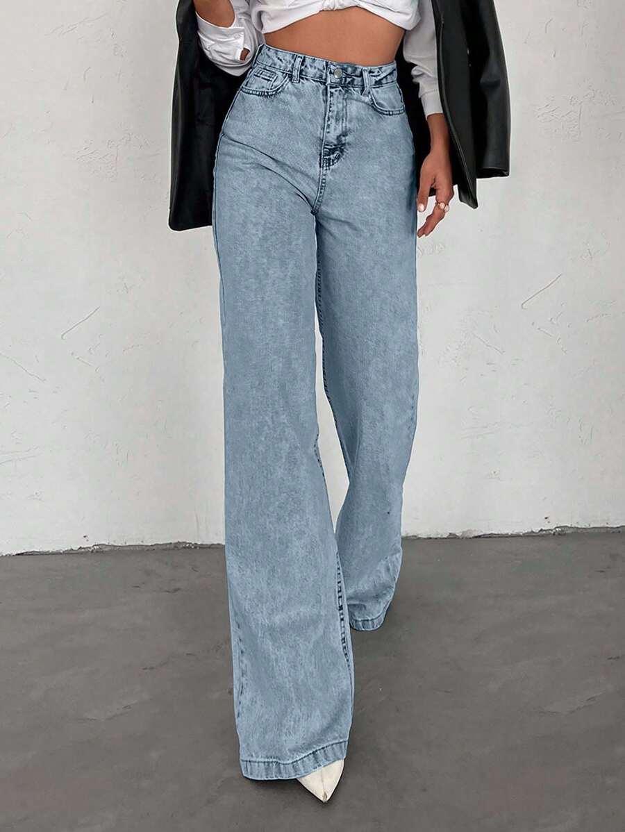 SHEIN NIEBIESKIE SPODNIE JEANS S06__S