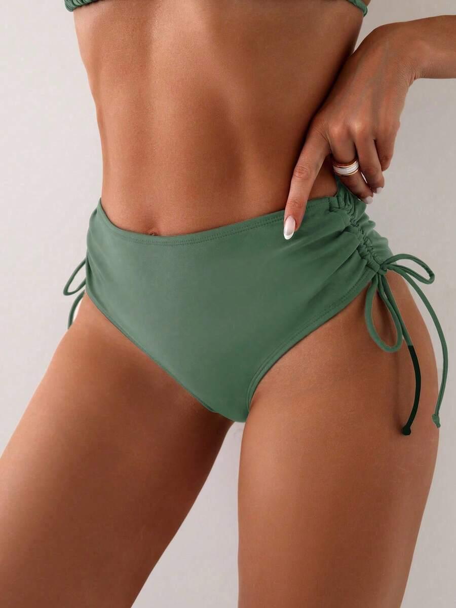 SHEIN ZIELONY DÓŁ OD BIKINI S09__L