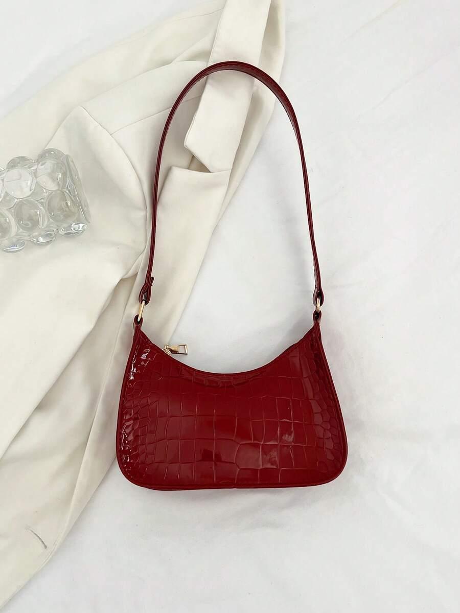 SHEIN CZERWONA TOREBKA IMITACJA SKÓRY S07__15X24,5