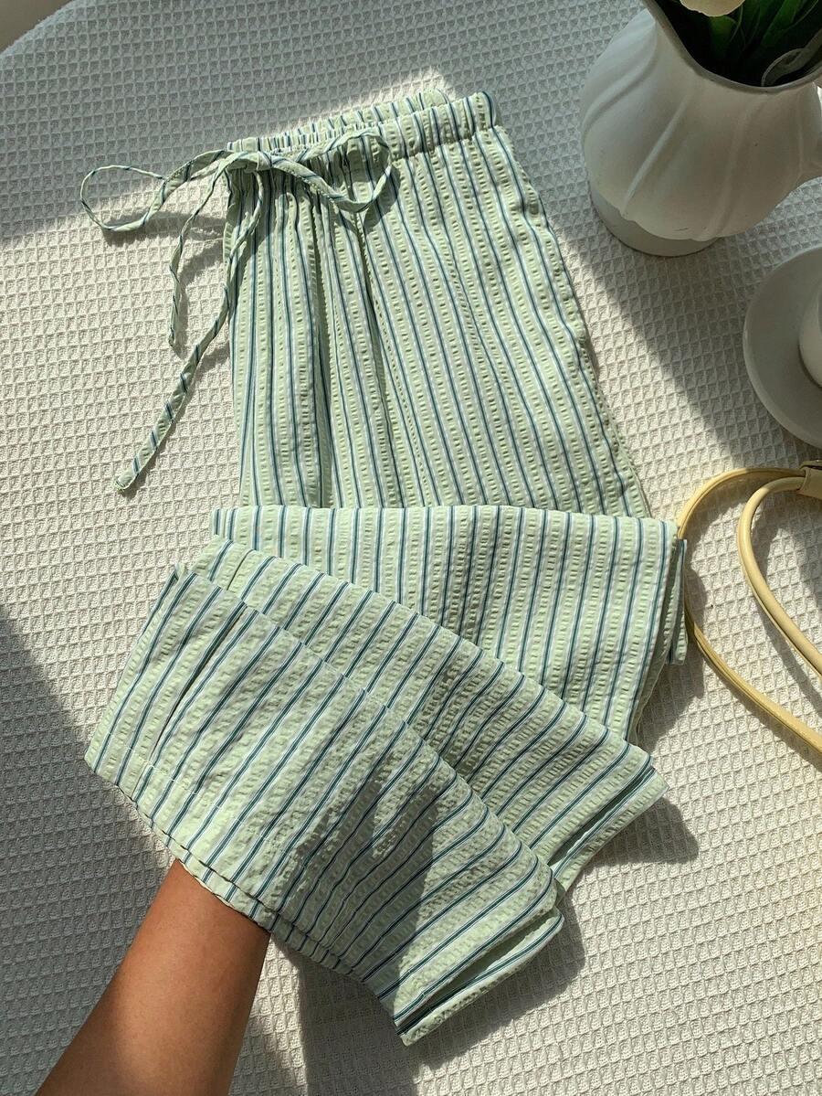 COMFORTCANA ZIELONE SPODNIE PASKI S06__L
