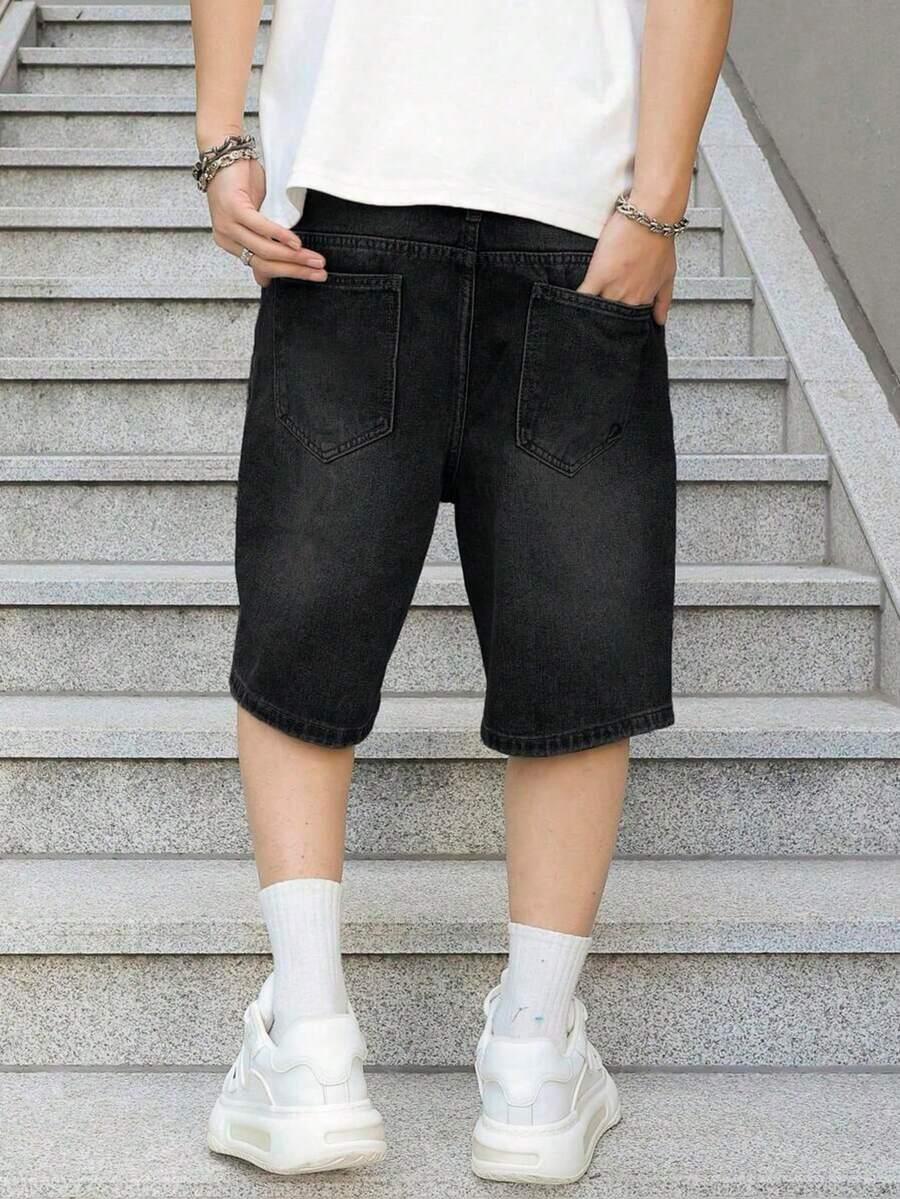 SHEIN CZARNE JEANSOWE SPODENKI S06__166-170