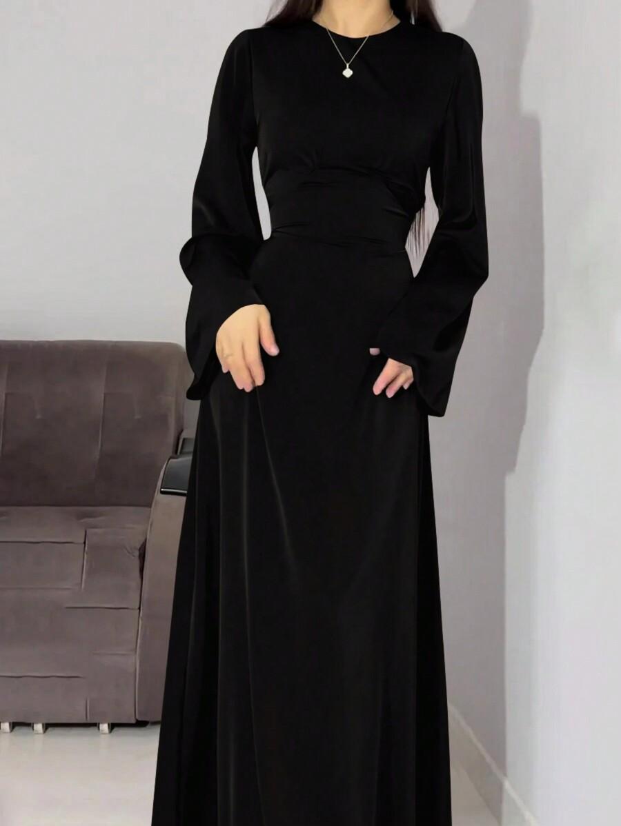 SHEIN SATYNOWA MAXI SUKIENKA