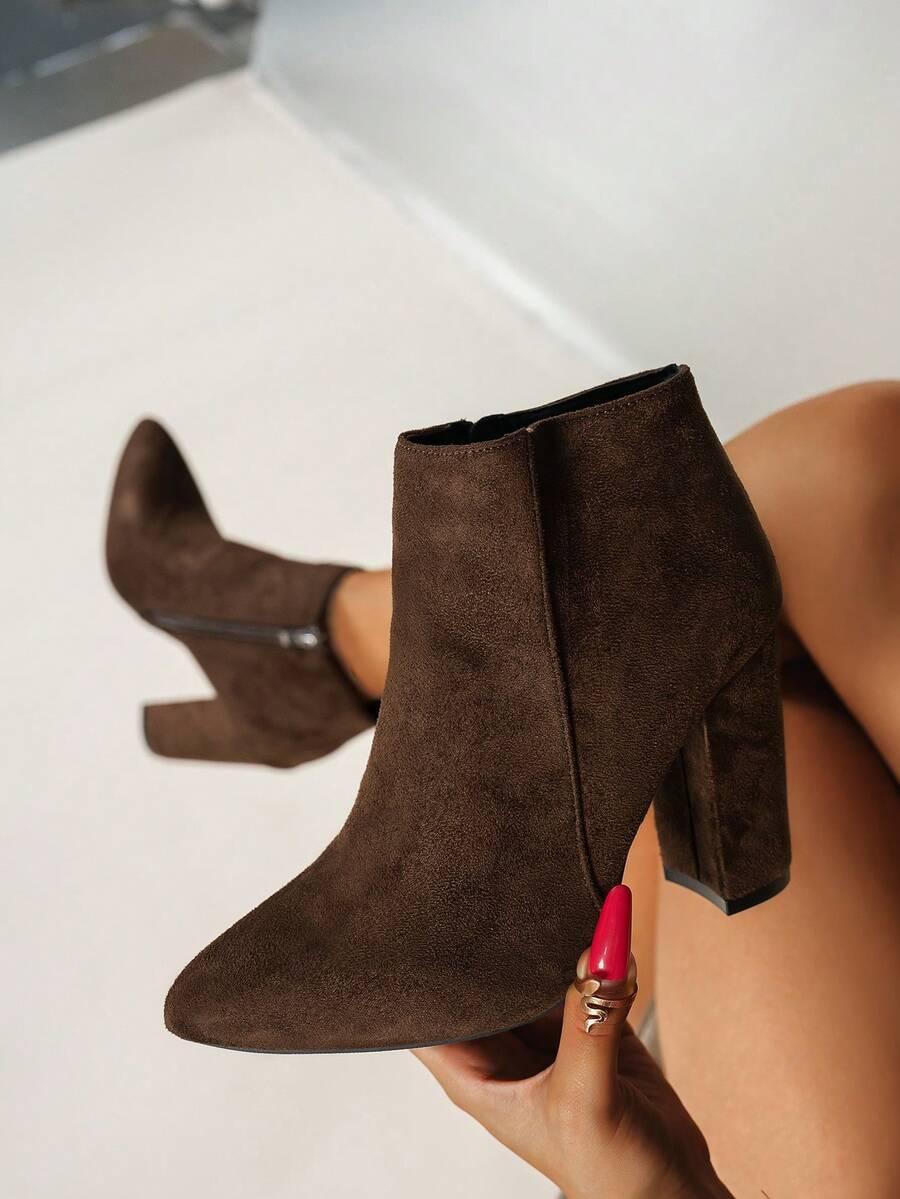 SHEIN BRĄZOWE BOTKI ZAMEK W01__39,5