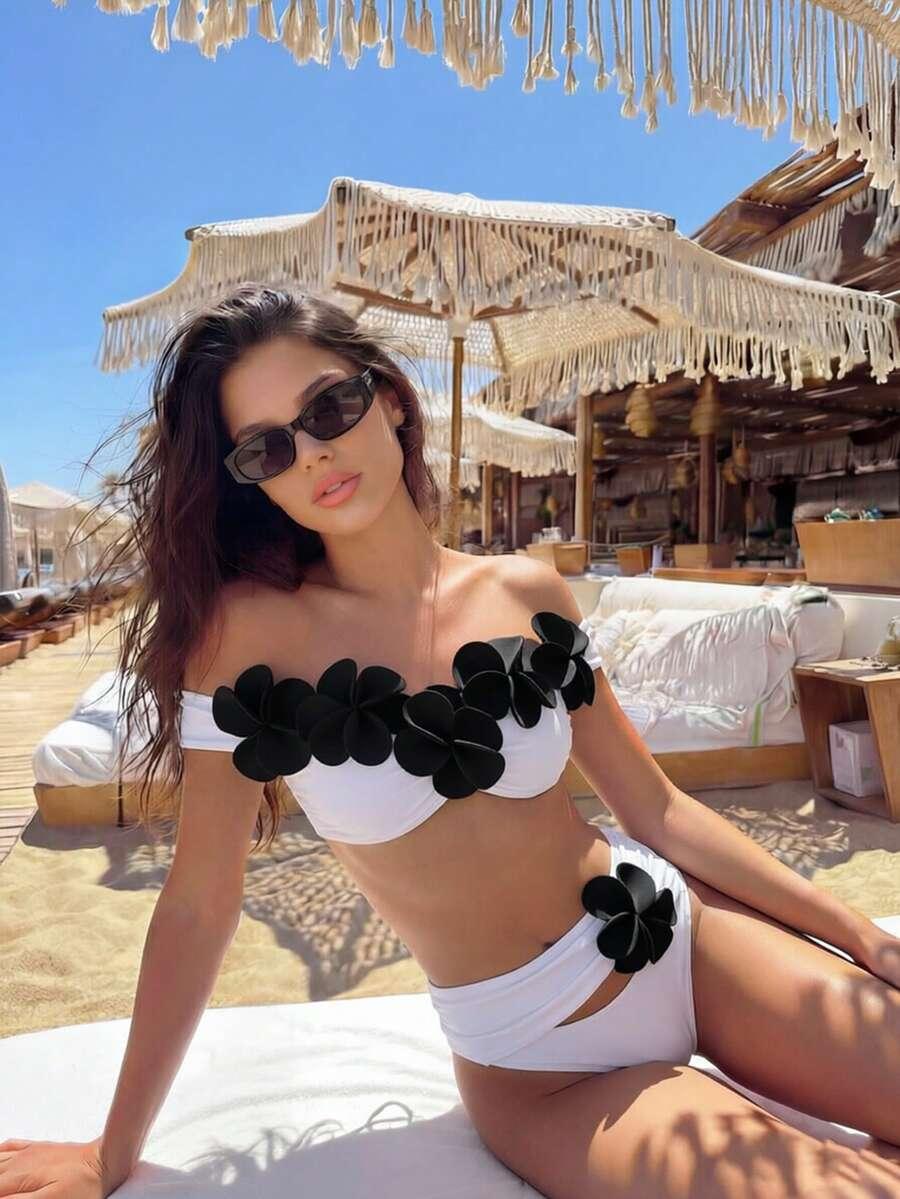SHEIN DWUCZĘŚCIOWY STRÓJ KĄPIELOWY S09__XL