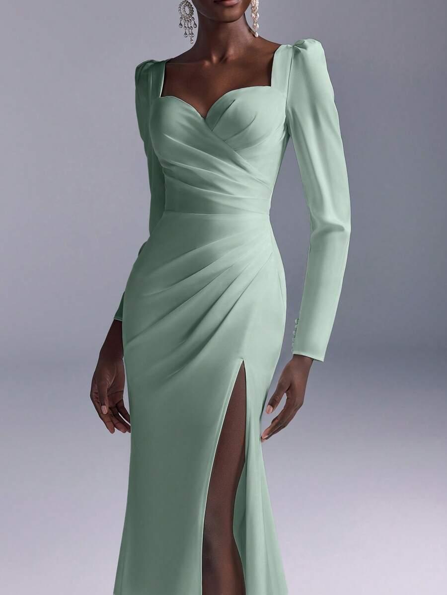 SHEIN ZIELONA MAXI SUKIENKA S06__L