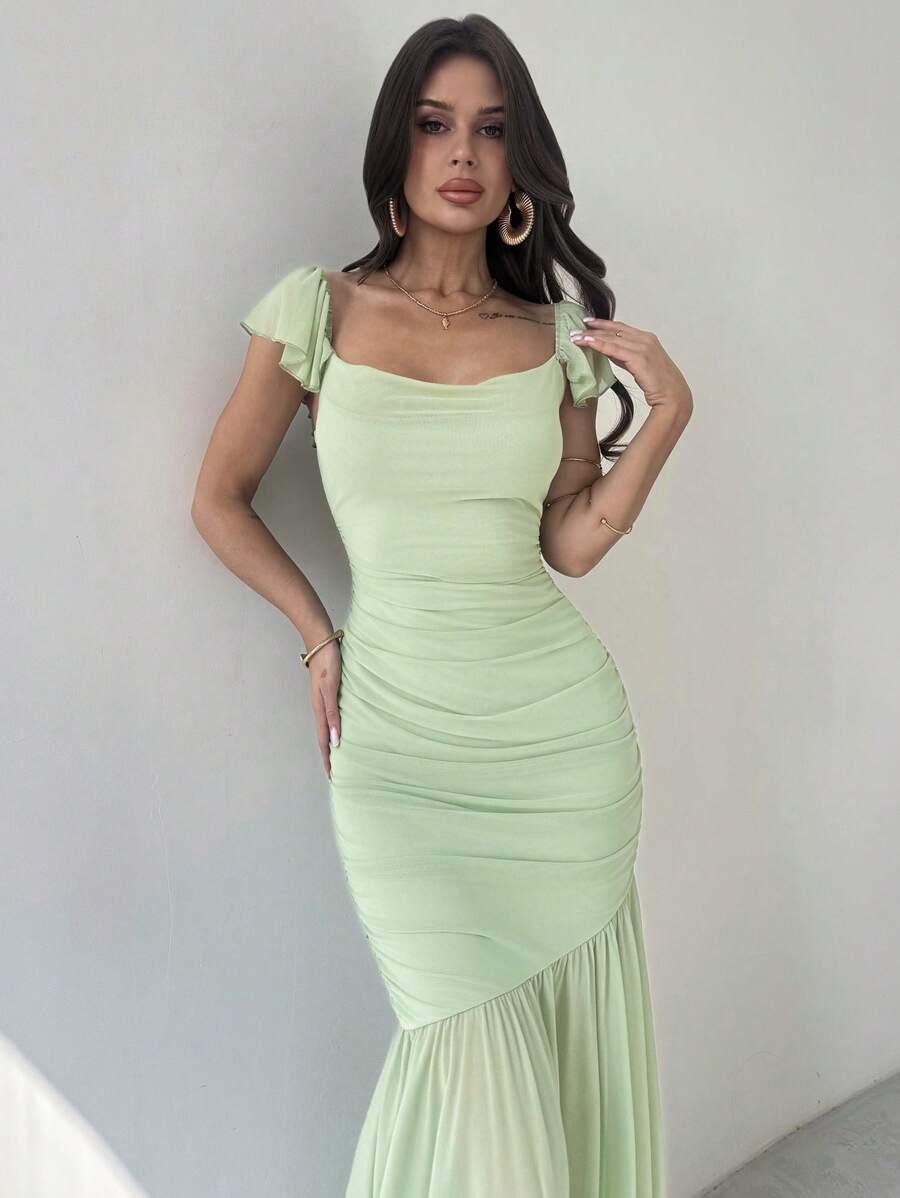 SHEIN SIATECZKOWA MAXI SUKIENKA S06__XS