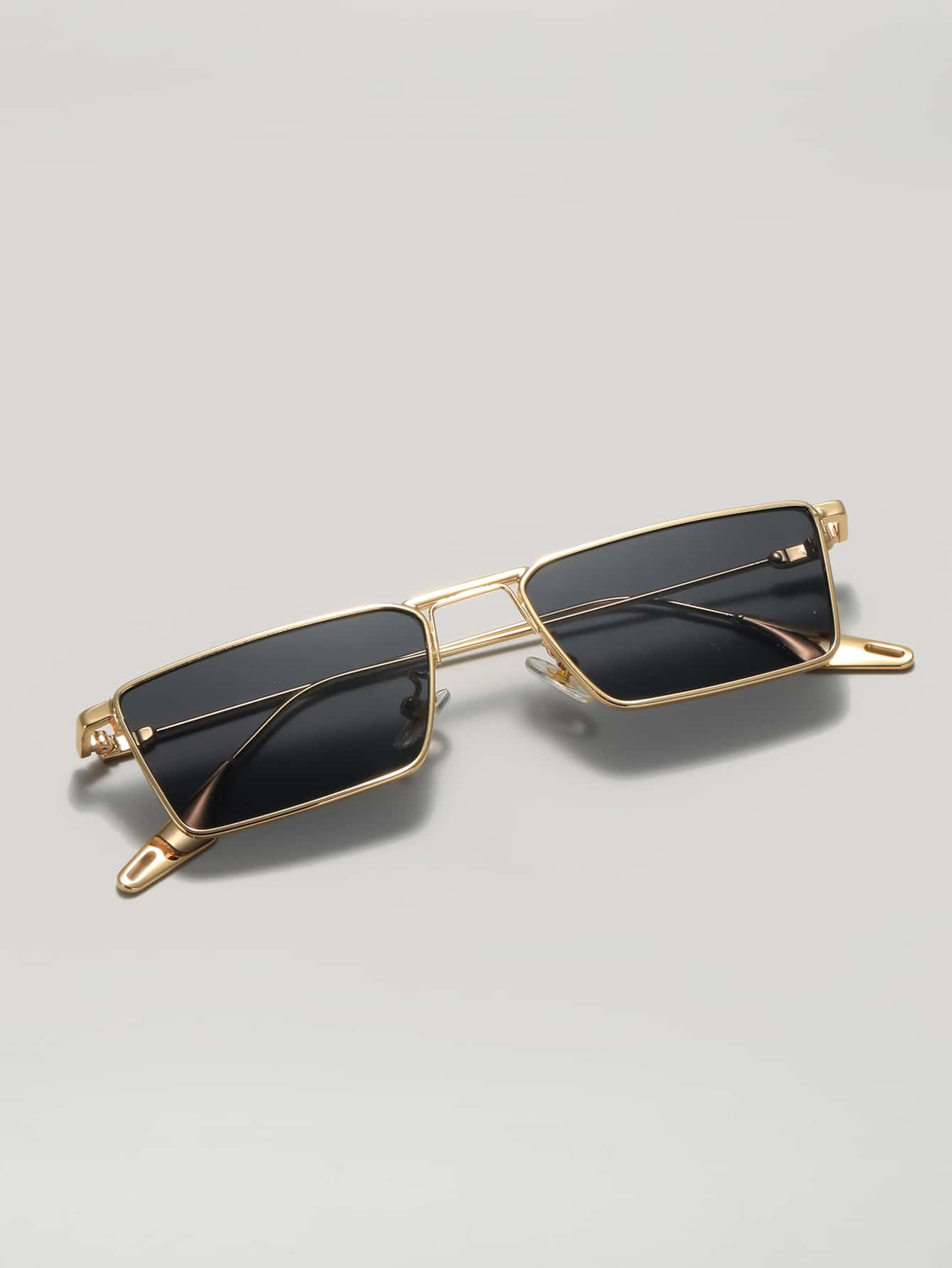 SHEIN OKULARY PRZECIWSŁONECZNE ZŁOTE OPRAWKI S07