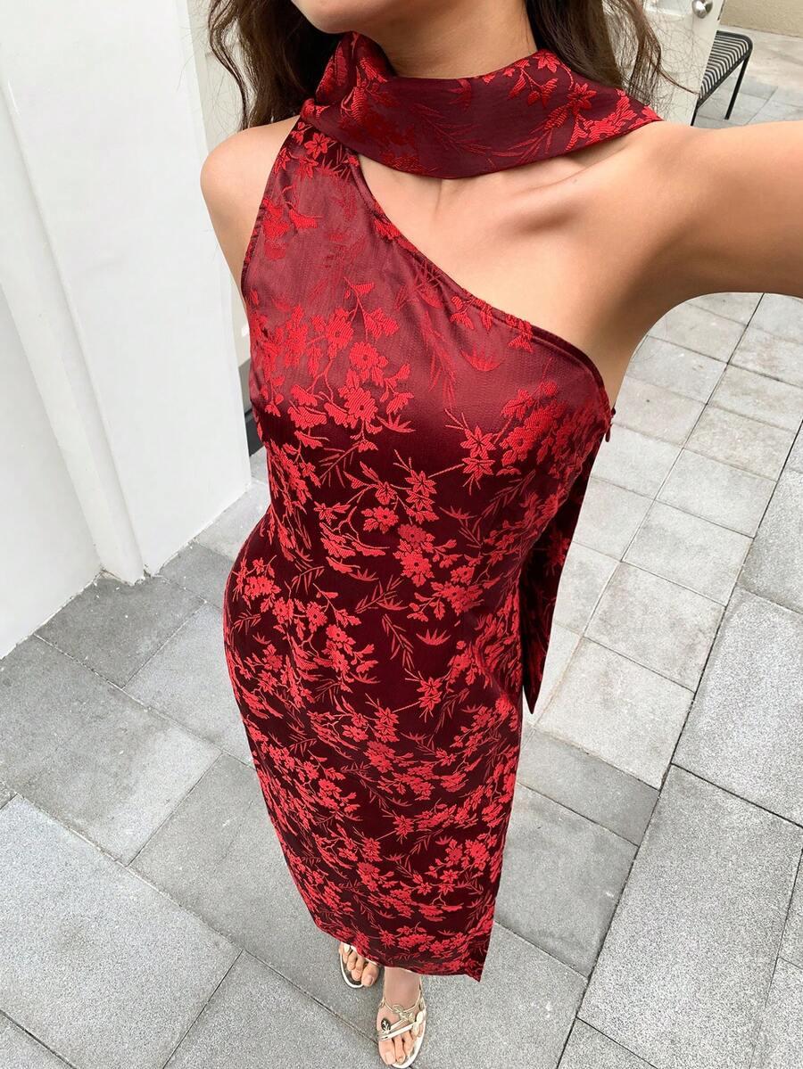 EASTFLAIR2 CZERWONA MIDI SUKIENKA S06__M