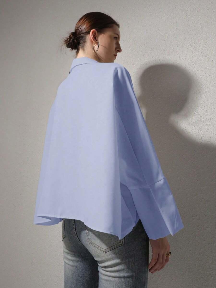 SHEIN NIEBIESKA KOSZULA CASUAL S06__XS