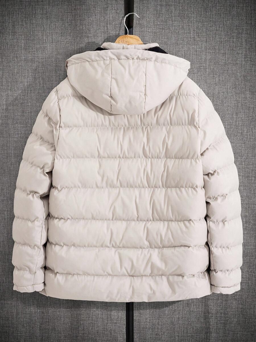 SHEIN BEŻOWA PIKOWANA KURTKA W01__M