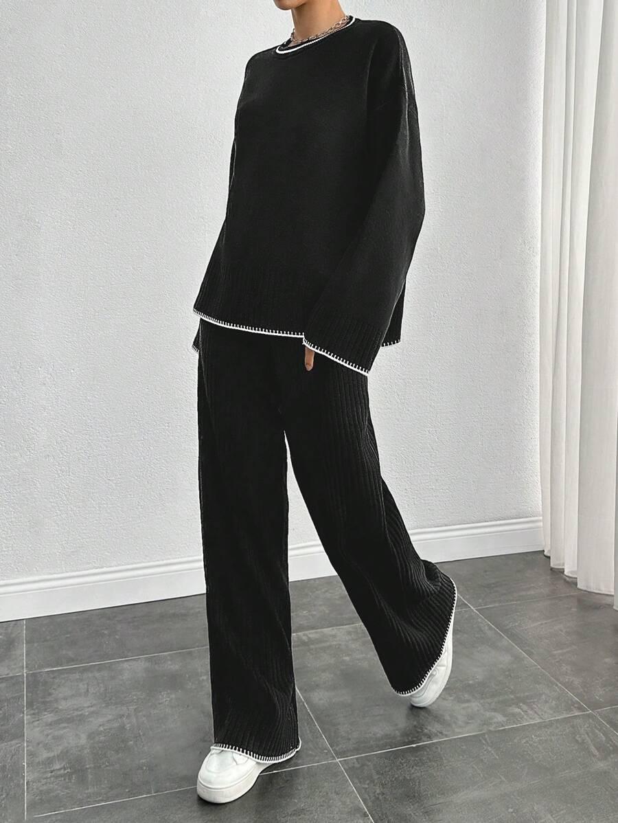 SHEIN SPODNIE SWETER KOMPLET S06__S