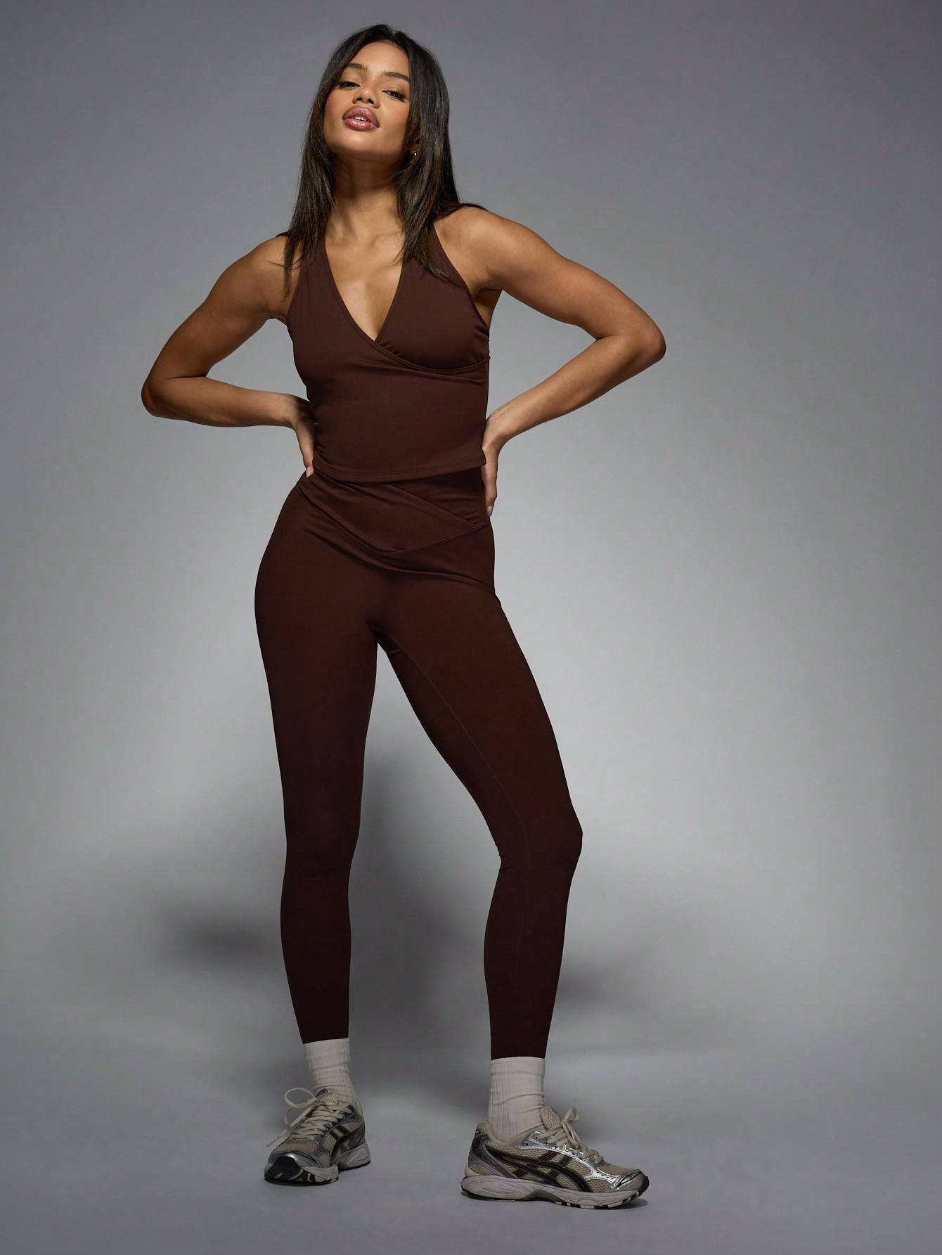 SHEIN BRĄZOWY TOP SPORTOWY S06__S