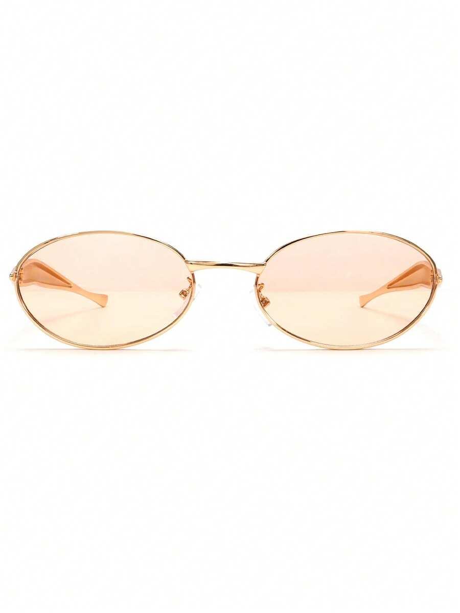 SHEIN ZŁOTE OKULARY PRZECIWSŁONECZNE S07