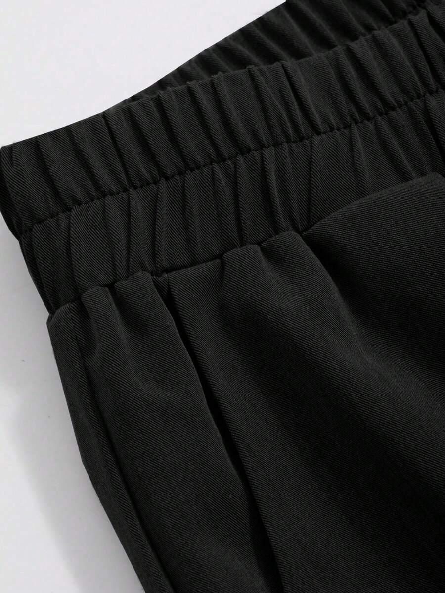 SHEIN CZARNE SPODNIE PROSTE NOGAWKI S06__48