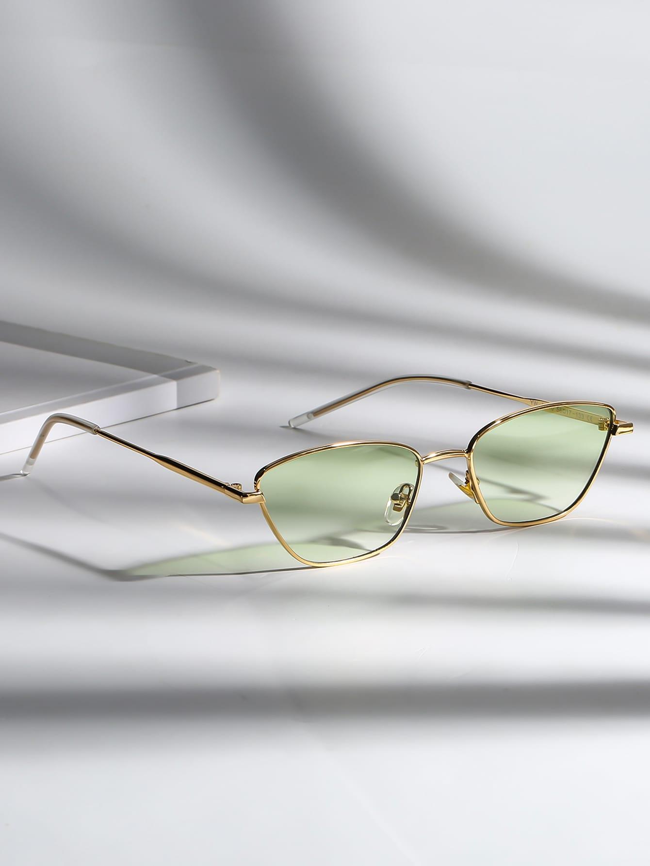SHEIN ZIELONE OKULARY PRZECIWSŁONECZNE S07