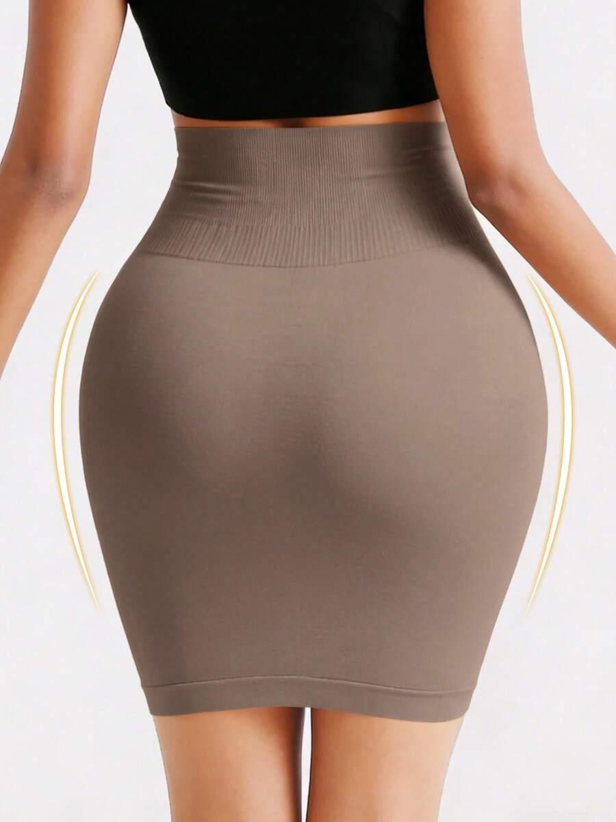 SHEIN BRĄZOWA SPÓDNICA MODELUJĄCA S06__XL