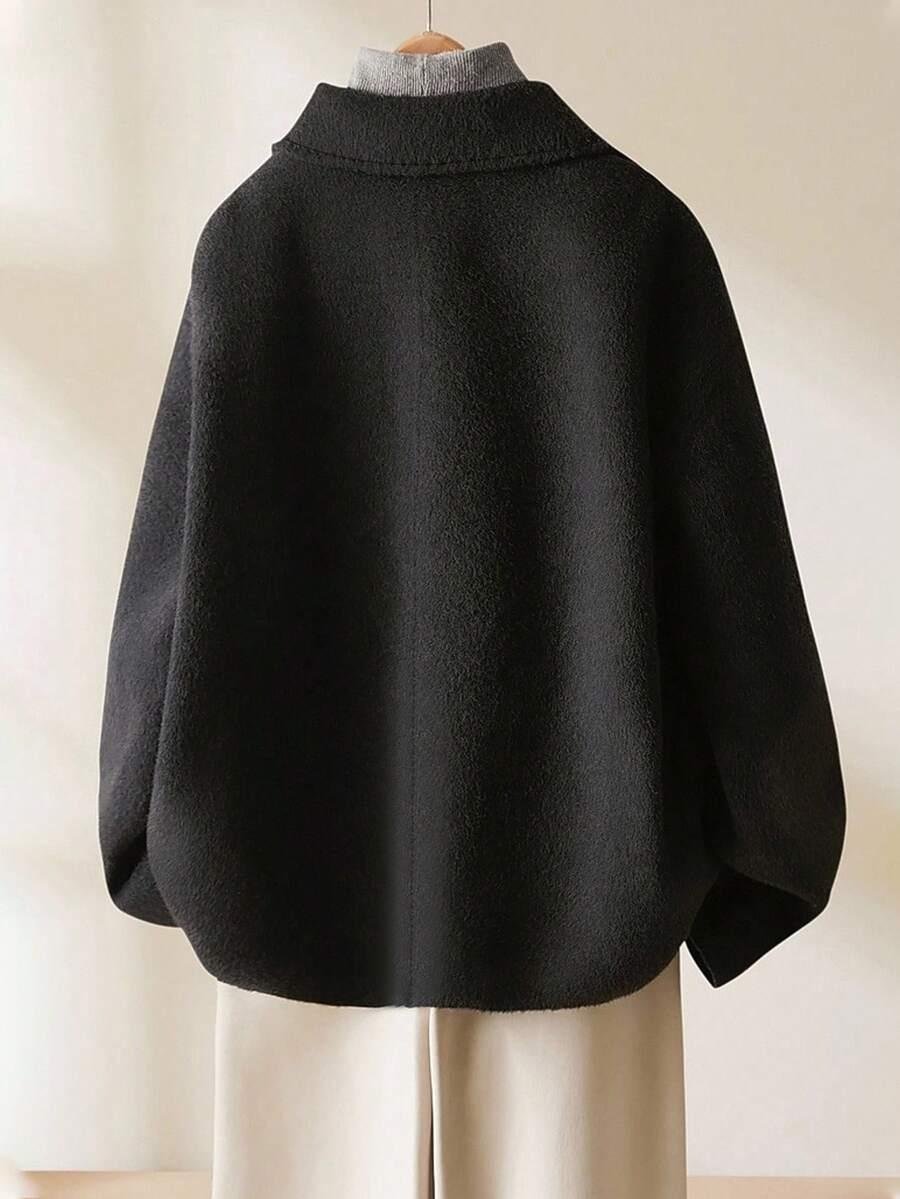 SHEIN CZARNY PŁASZCZ CASUAL W01__XL