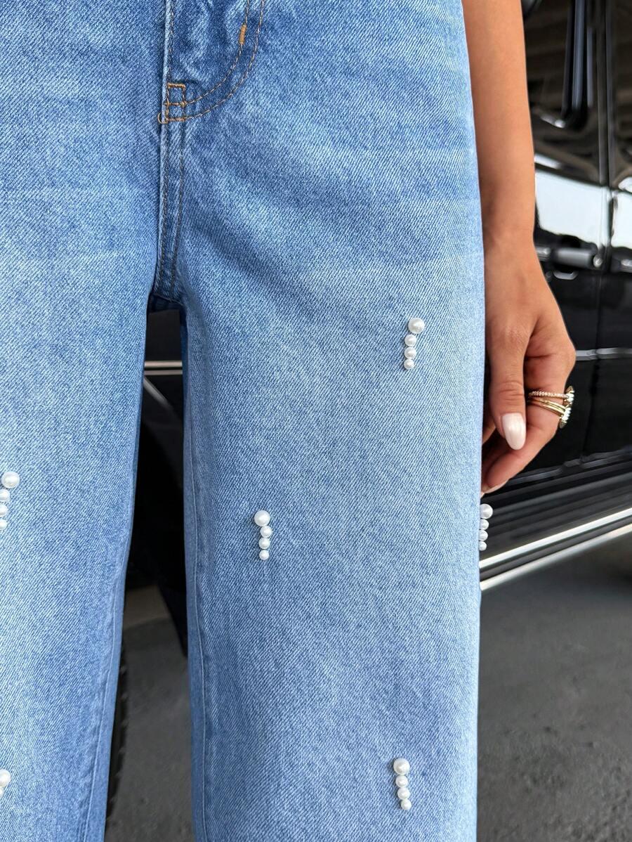 SHEIN NIEBIESKIE SPODNIE JEANS S06__