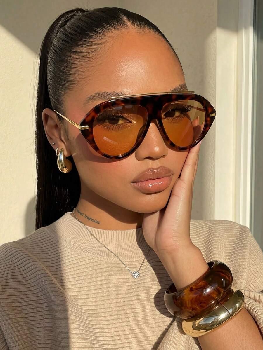 SHEIN OKULARY PRZECIWSŁONECZNE ANIMAL PRINT S07