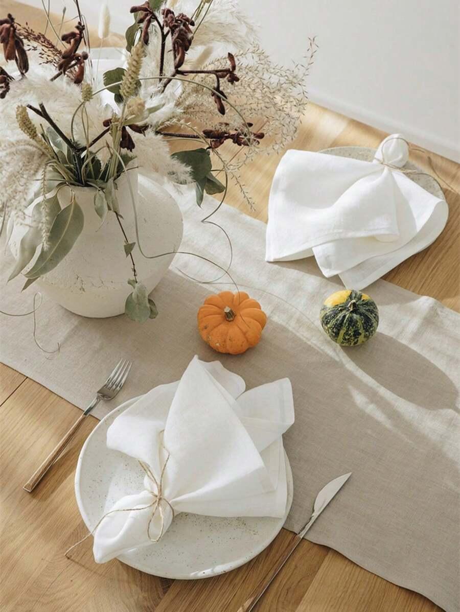 SHEIN BIAŁA SERWETKA OBIADOWA 1SZT S07__40X40CM