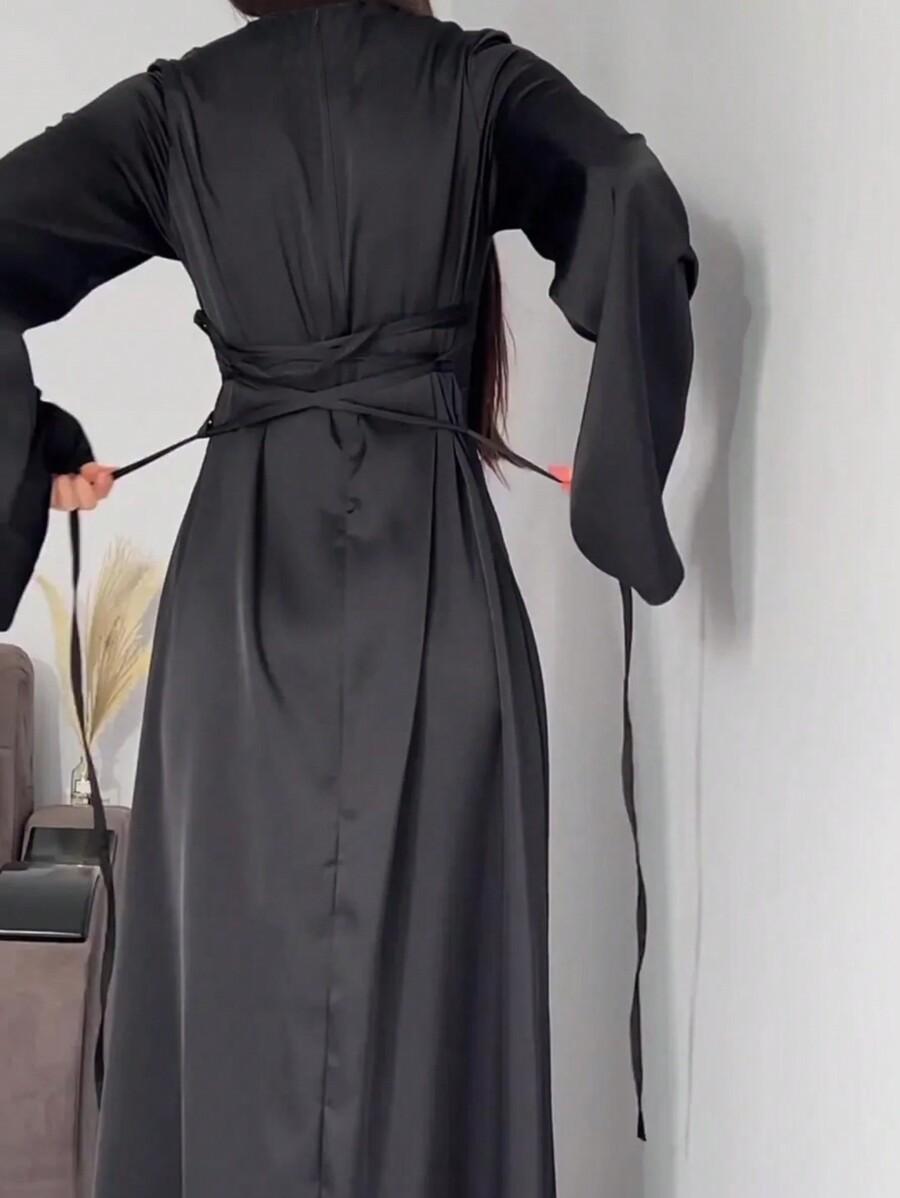 SHEIN SATYNOWA MAXI SUKIENKA