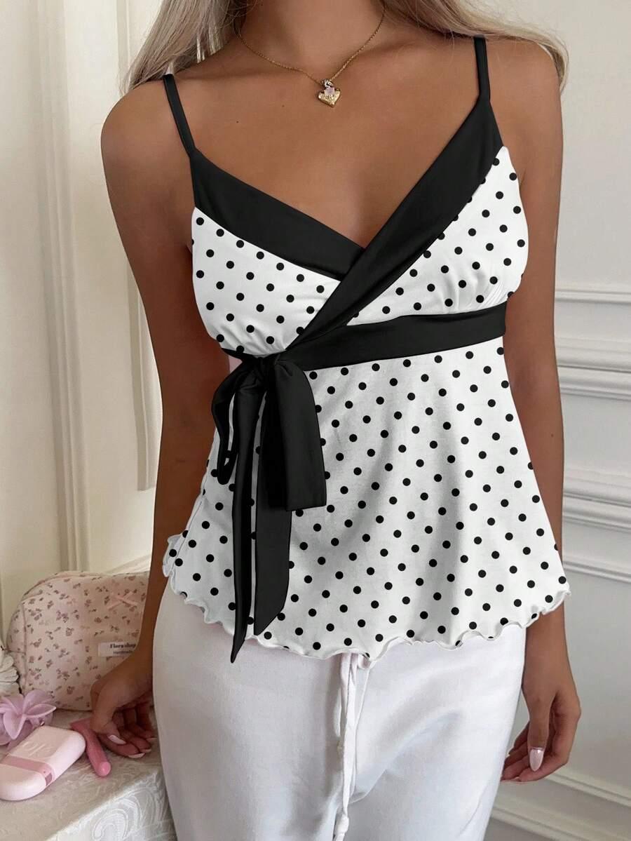 SHEIN TOP GROSZKI WIĄZANIE S06__XS