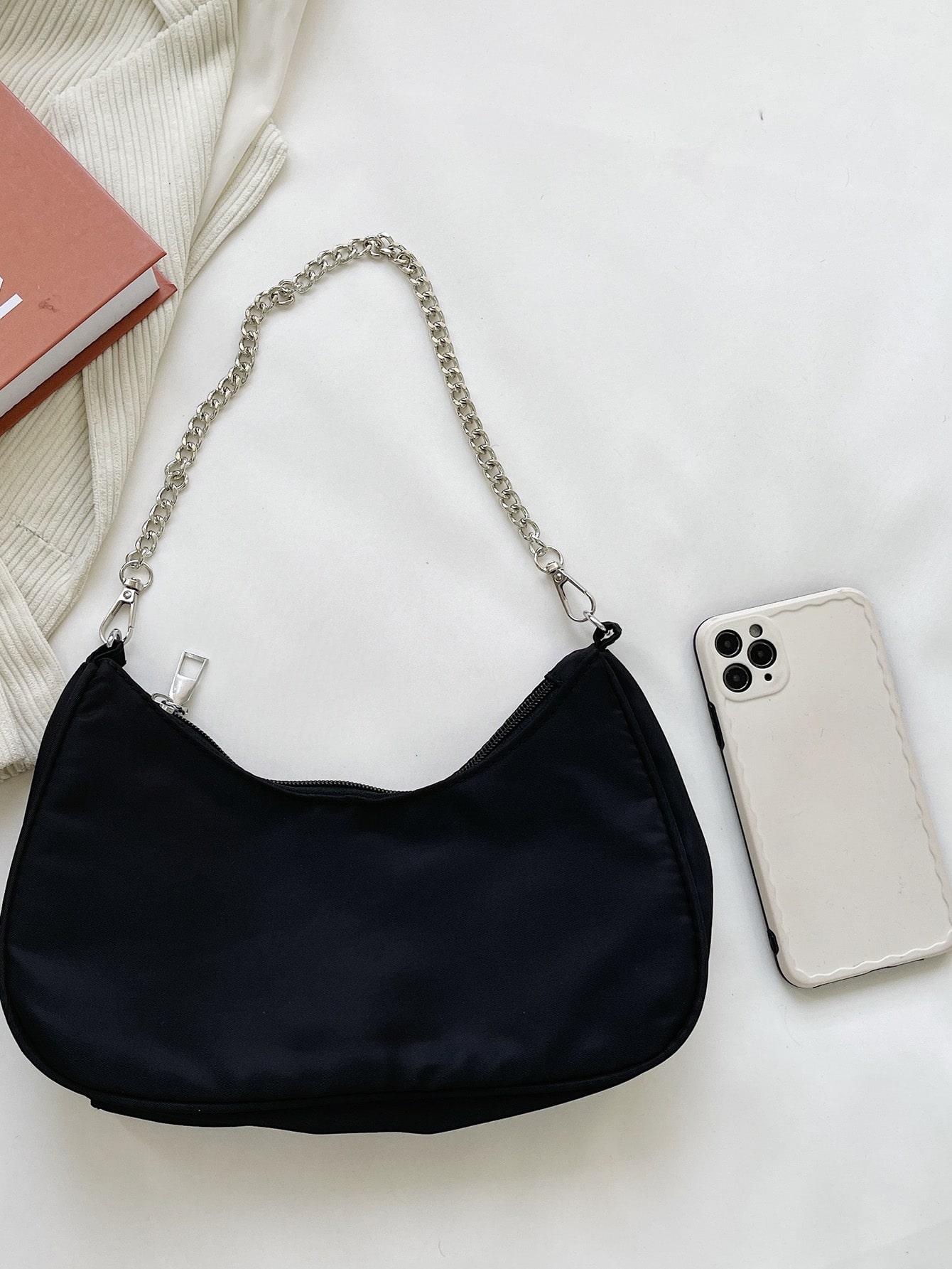 SHEIN CZARNA TOREBKA ŁAŃCUSZEK S07__28X16,5