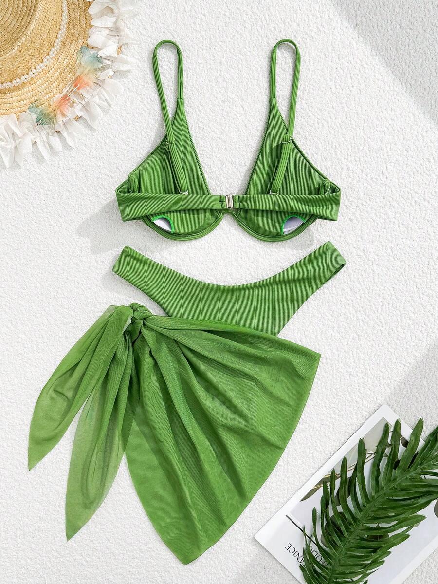 SHEIN DWUCZĘŚCIOWY STRÓJ KĄPIELOWY S09__L