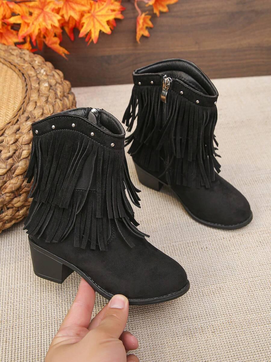 SHEIN CZARNE KOWBOJKI IMITACJA ZAMSZU W01__35