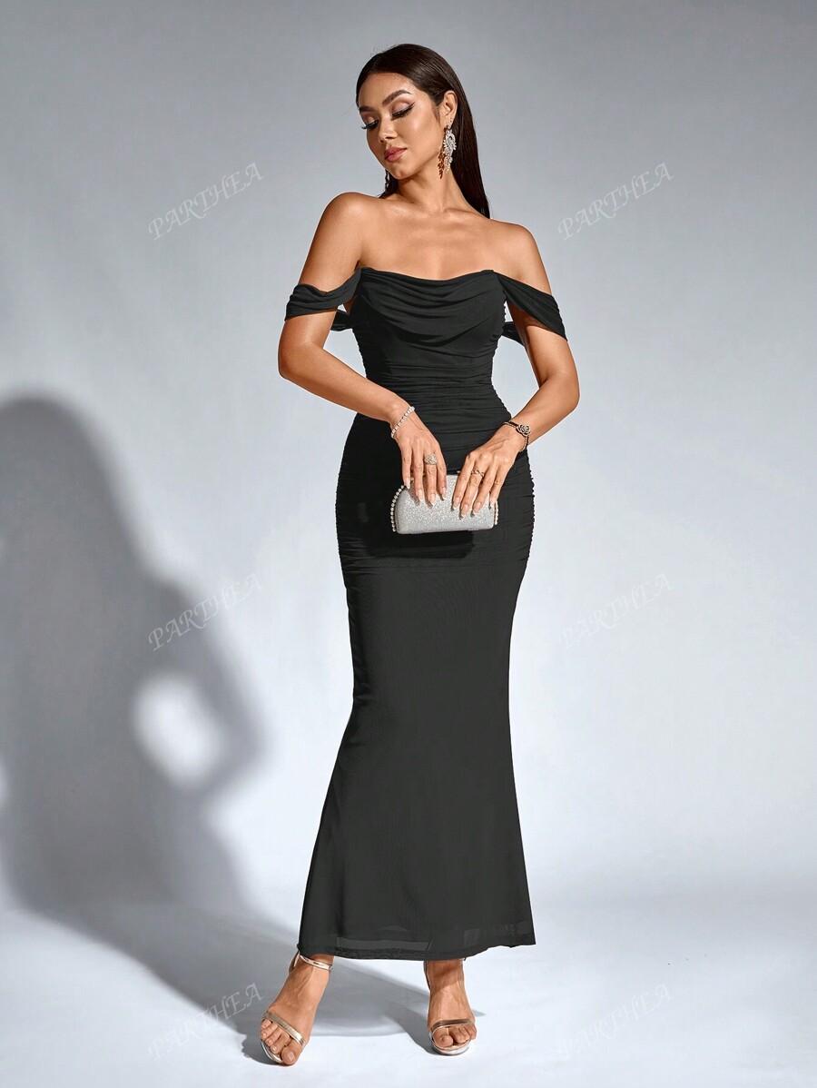 SHEIN CZARNA MAXI SUKIENKA S06__S