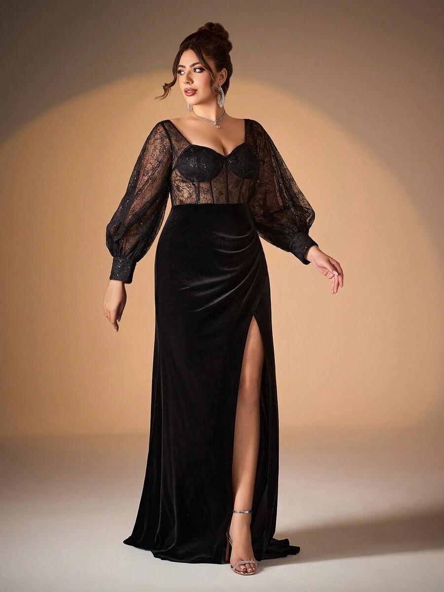 SHEIN CZARNA MAXI SUKIENKA S06__52