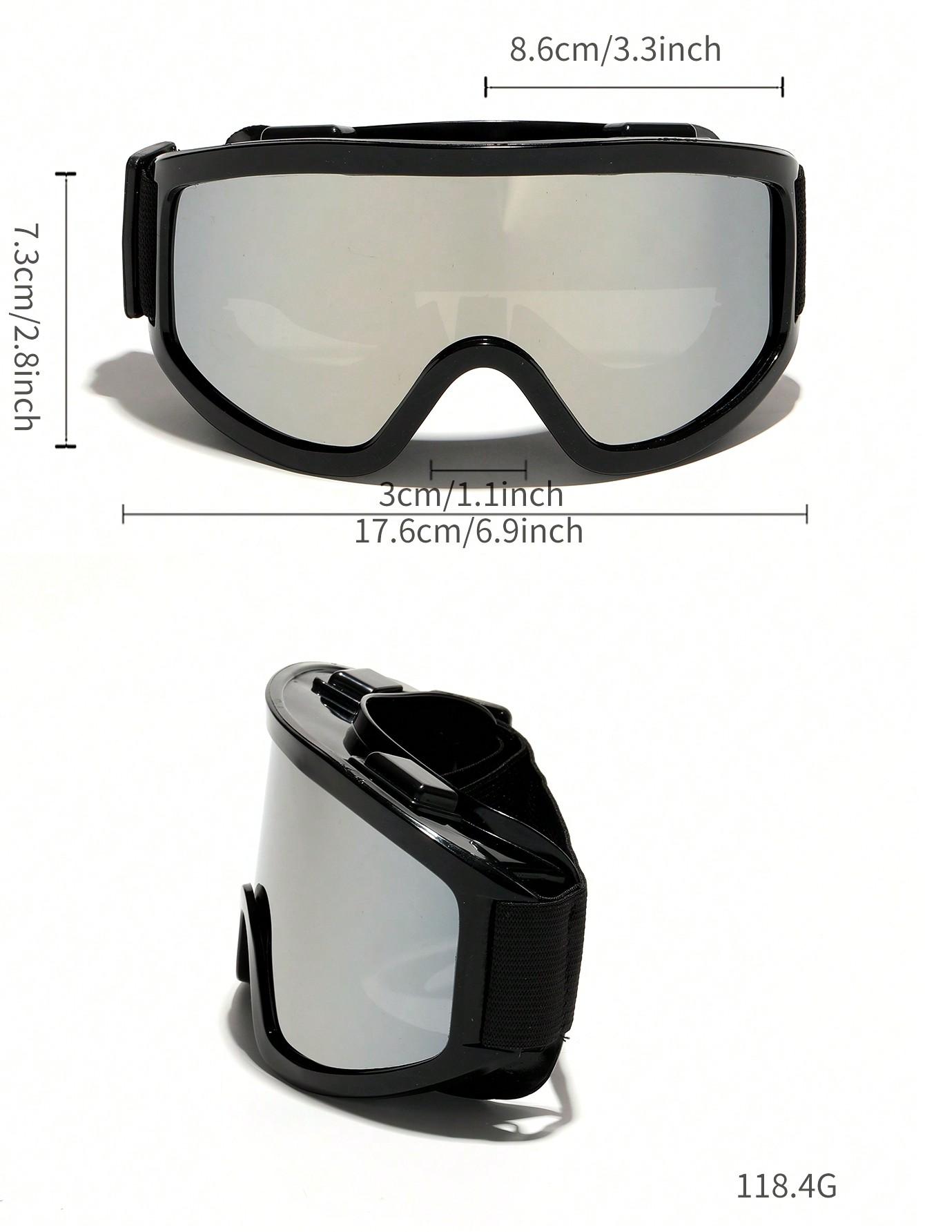 SHEIN CZARNE REGULOWANE OKULARY GOGLE W01__17.6X7.3CM