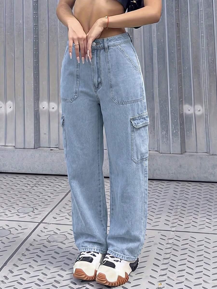 SHEIN NIEBIESKIE SPODNIE JEANS S06__L