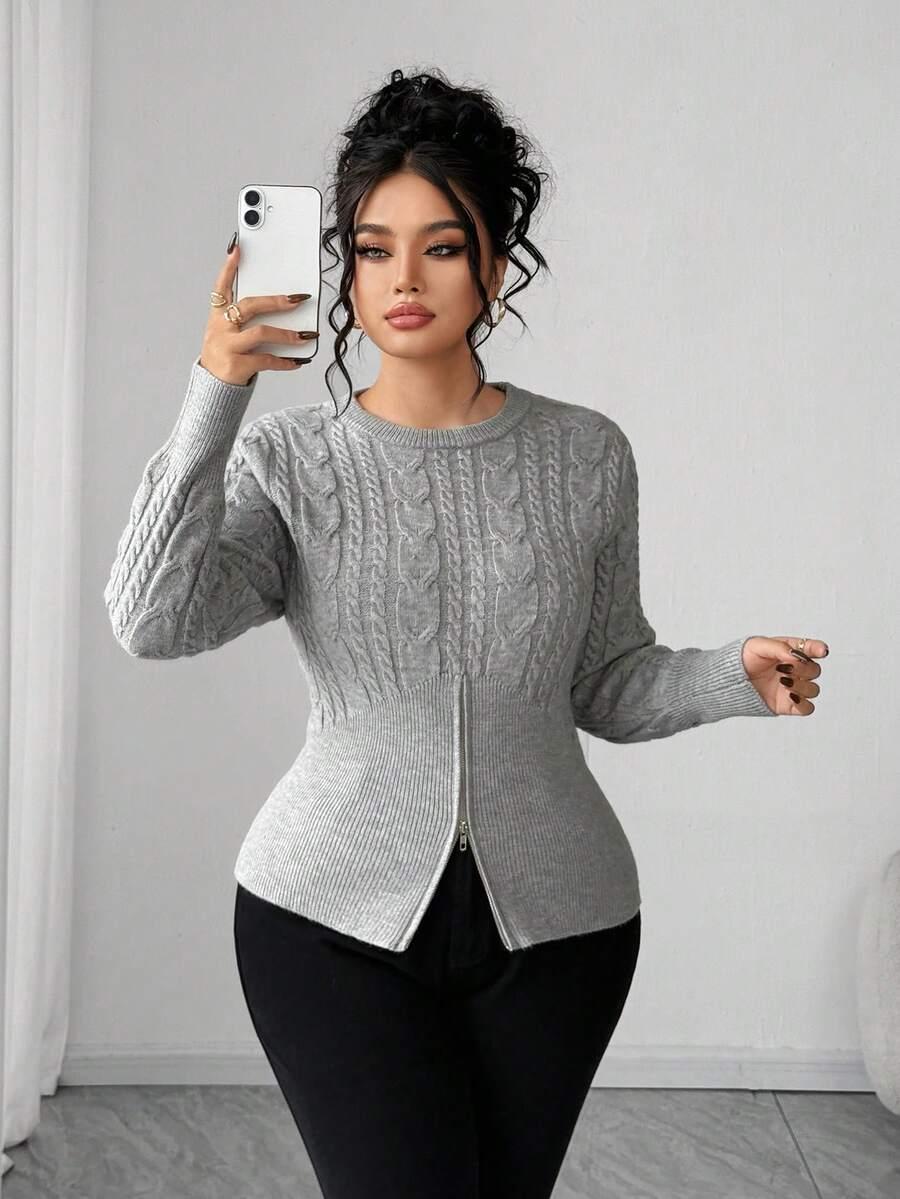 ELENZGA SZARY SWETER ZAMEK S06__46