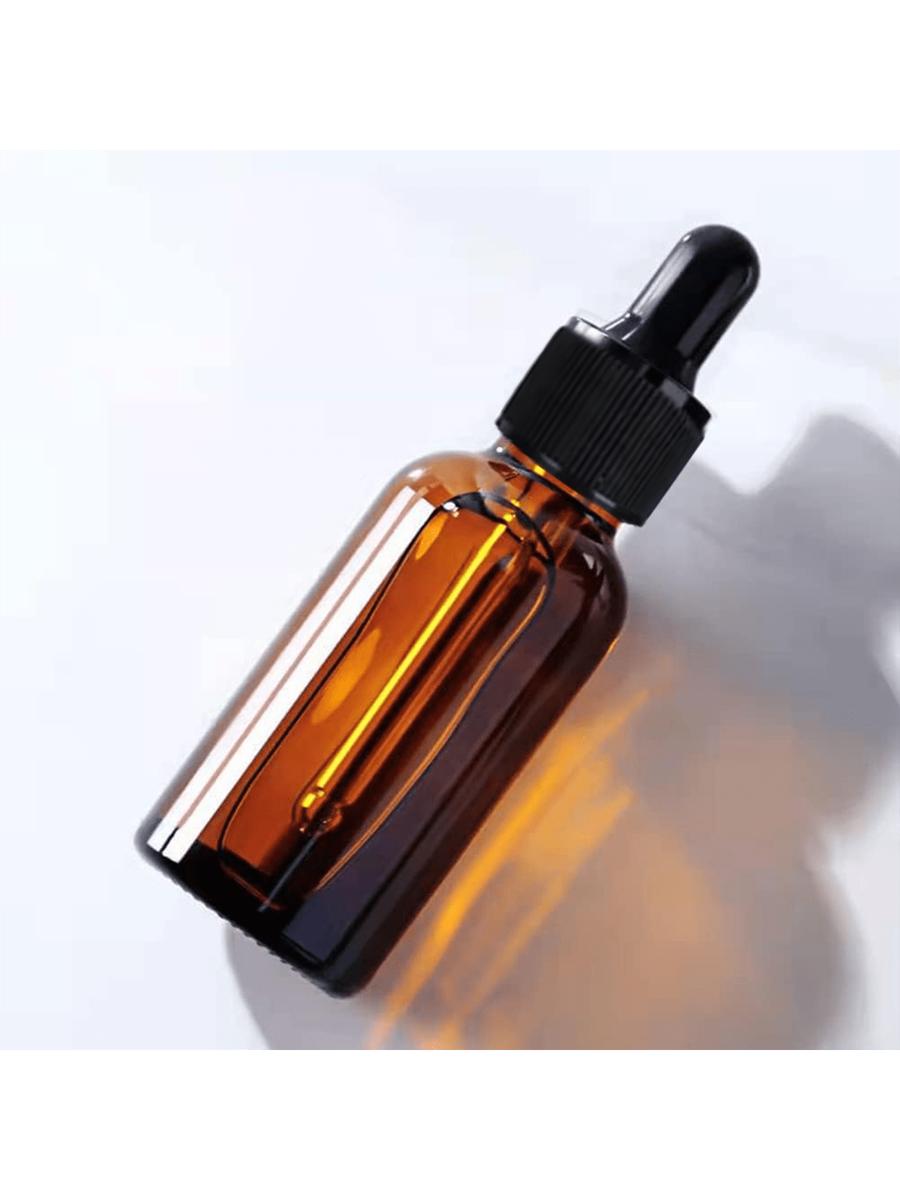 SHEIN BRĄZOWA SZKLANA BUTELECZKA Z PIPETĄ 1SZT S07__100ML